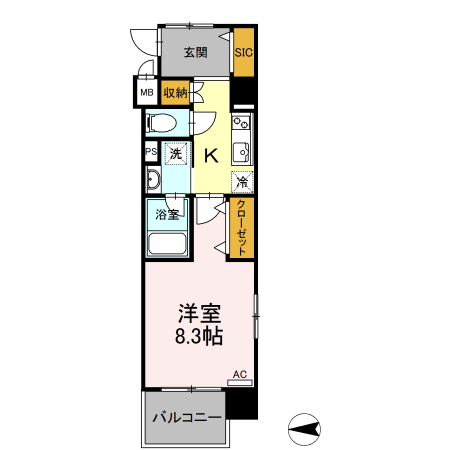 響の間取り