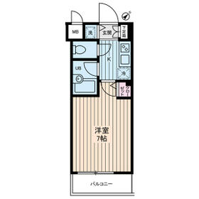 アムス門前仲町　富岡・0404号室の間取り