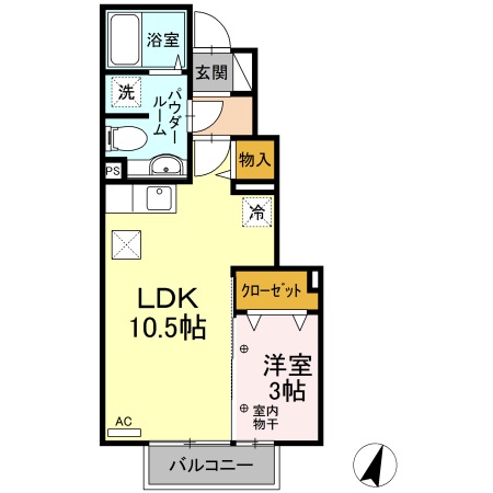 グレイスコート清原台 Bの間取り