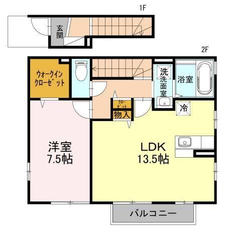 レシェンテ茨木Ａ棟の間取り