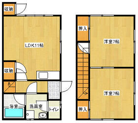 参野町の完工年月(1988年11月)築の賃貸一戸建ての間取り