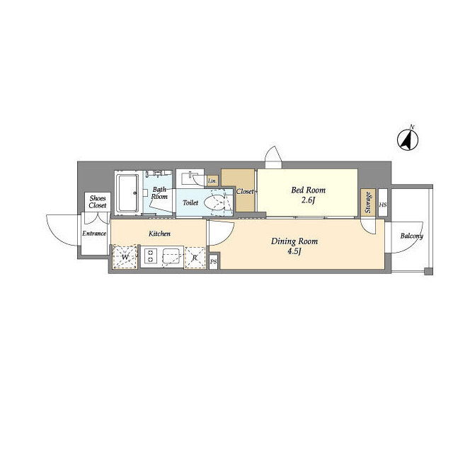 ジオエント山吹神楽坂の間取り