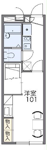 レオパレス五本松の間取り