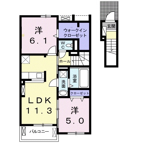 セントラルアベニューの間取り