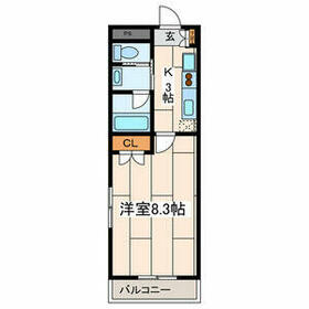 ティムズ ウインドゥ岸谷の間取り