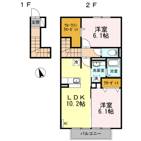 パークサイドタウン A棟の間取り