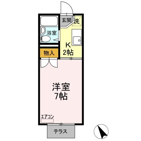ヴィラ中山A棟の間取り