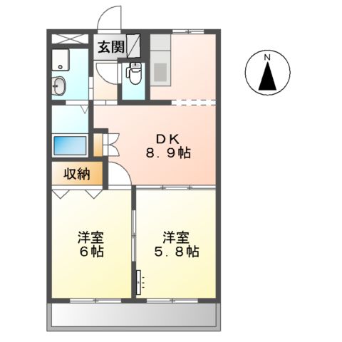 カーサ アルコバレーノの間取り