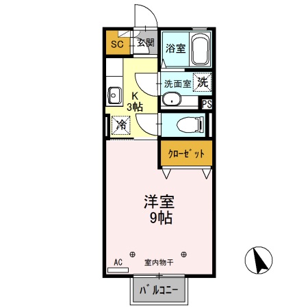 プラティーク Aの間取り