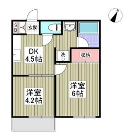 ヴェルドール平戸Bの間取り