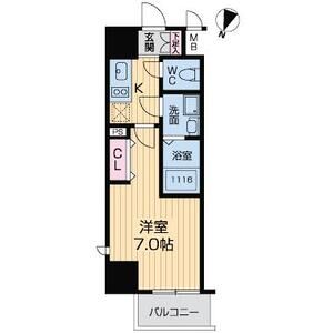 グランルージュ中之島南の間取り