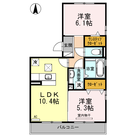 プルミエIII B棟の間取り