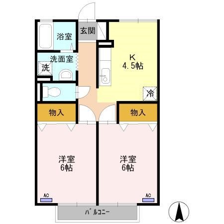 竹富ハイツの間取り