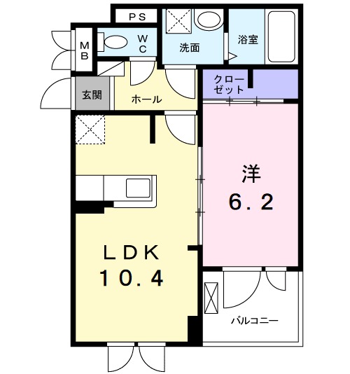 ラシーヌ・ヴェルテュ Aの間取り