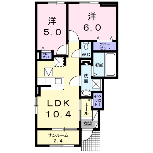 グランソレイユⅠの間取り