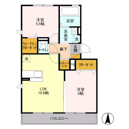 キャピタル美南　Ａの間取り