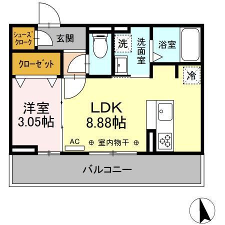 D-room岐南町八剣北の間取り