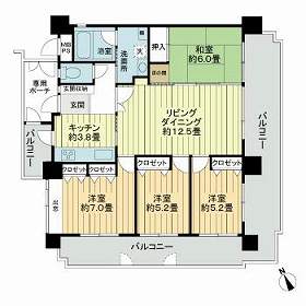 ライオンズプラザ壺川の間取り