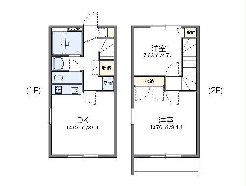 レオパレス白樺Ⅰの間取り