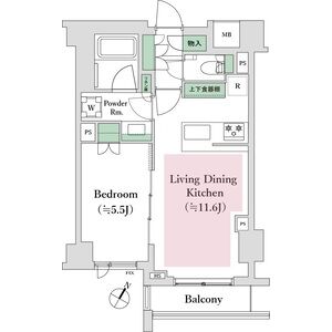 オープンレジデンシア神楽坂若宮町の間取り