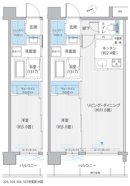 カリーチェ八潮の間取り
