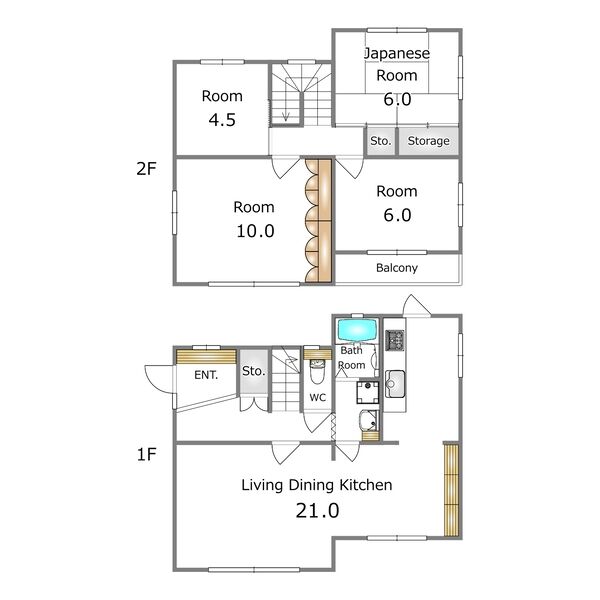 兵庫塚貸家の間取り