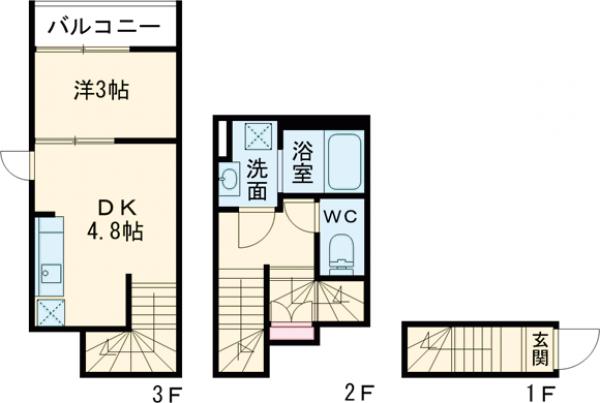 ミハス三軒茶屋Ⅳの間取り