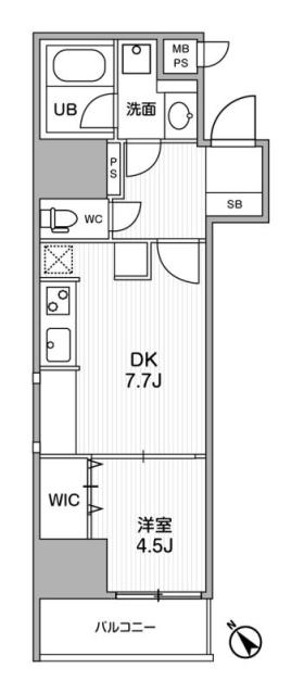 原町田の完工年月(2023年1月)築の賃貸マンションの間取り