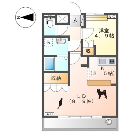 サモードパレスAの間取り