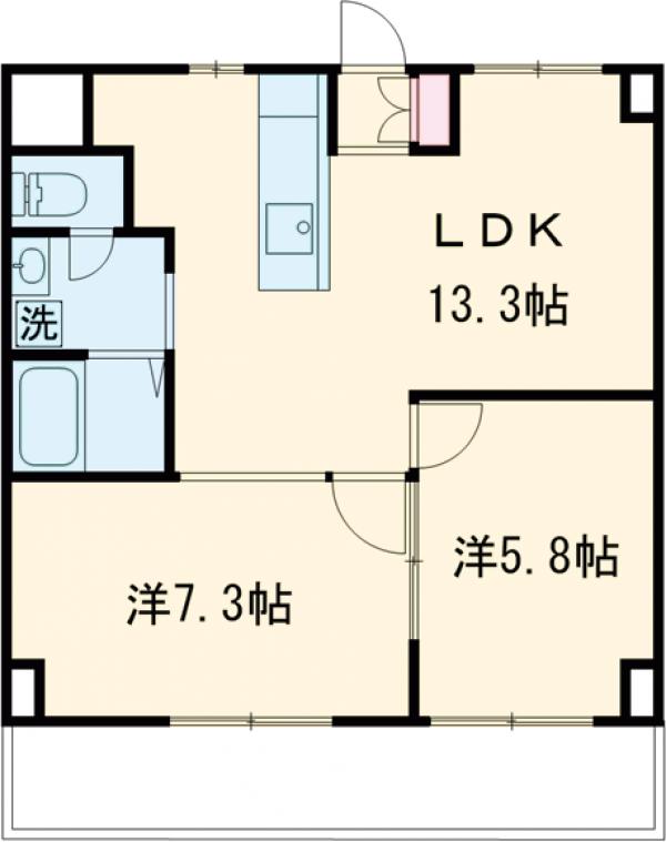 エバーライフ箱崎第3の間取り