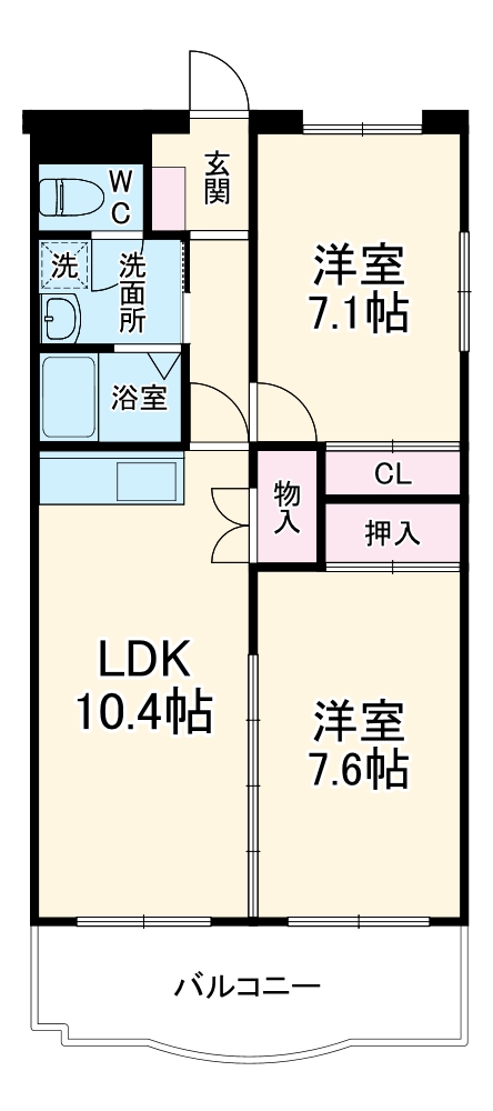 ディアコート布橋の間取り