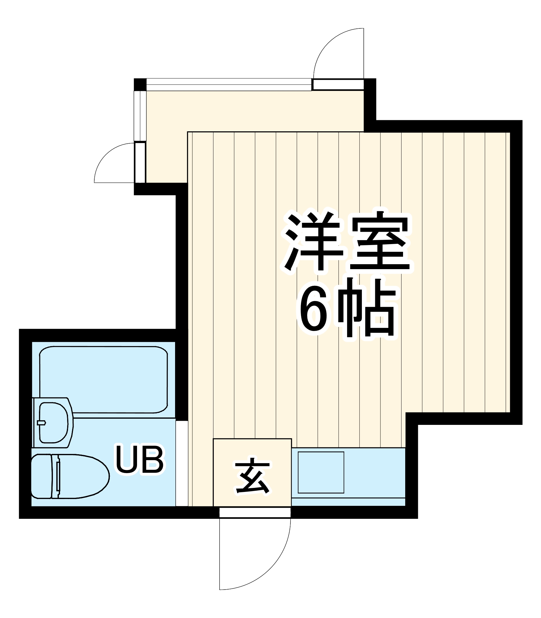 コーポラス三ツ沢の間取り