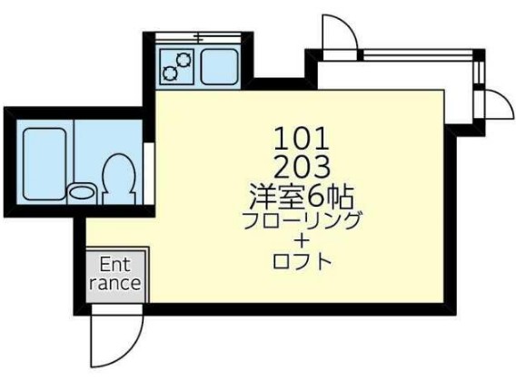 コーポラス三ツ沢の間取り