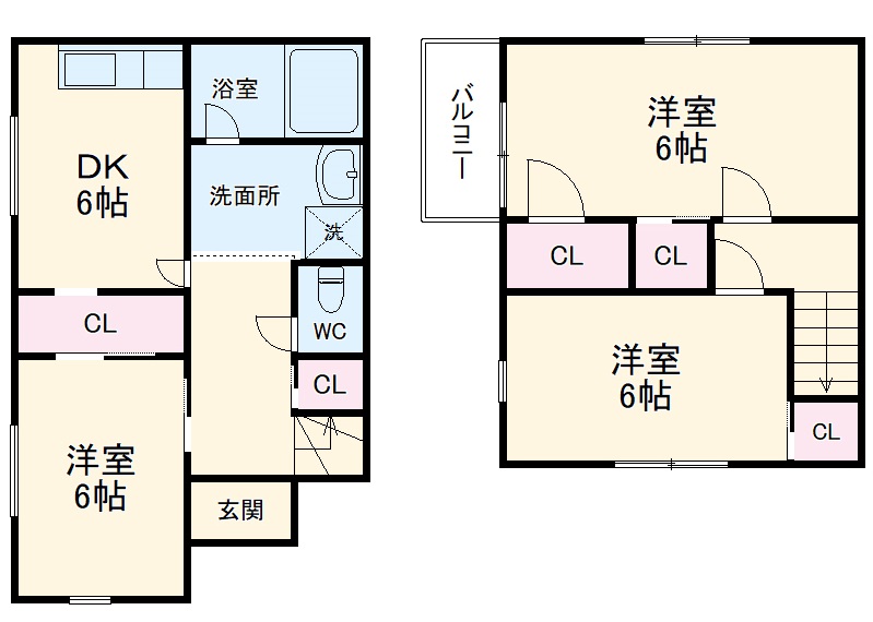 篠籠田戸建ての間取り