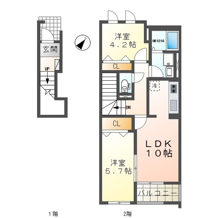 エバーガーデン鳴尾の間取り