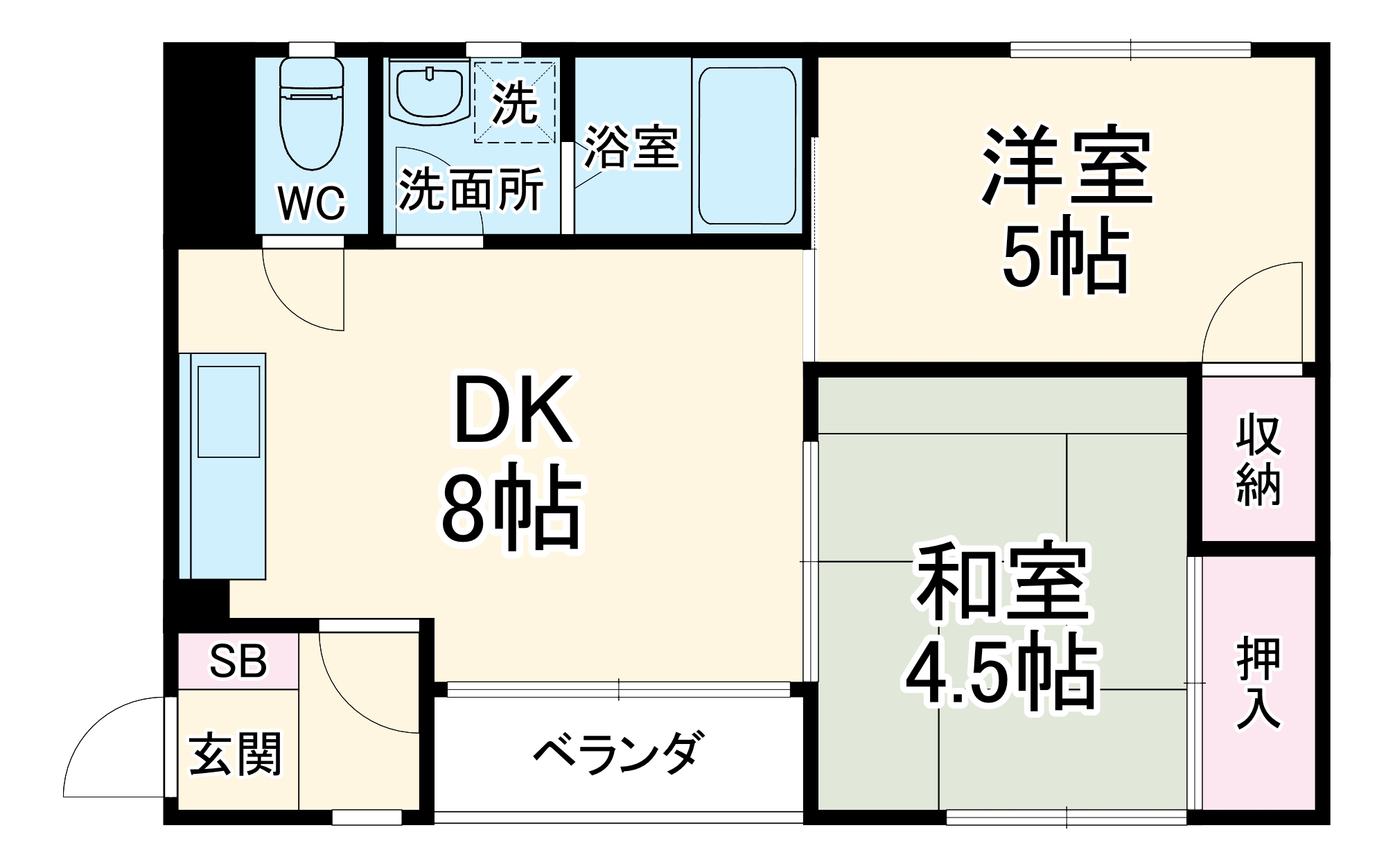 マンションポムドールの間取り