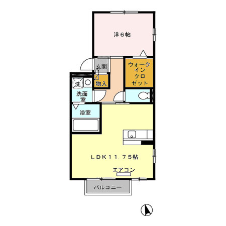 レジデンス ミツ2 Aの間取り