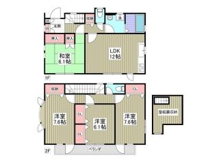 エクセルタウン花園戸建ての間取り