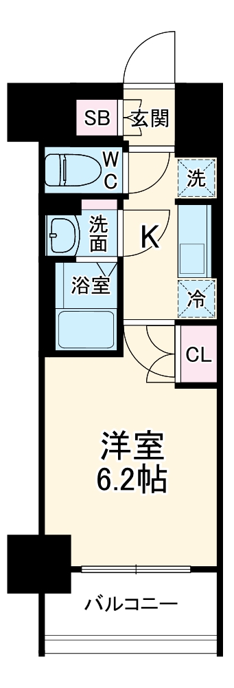 GENOVIA阪東橋Ⅱ skygardenの間取り