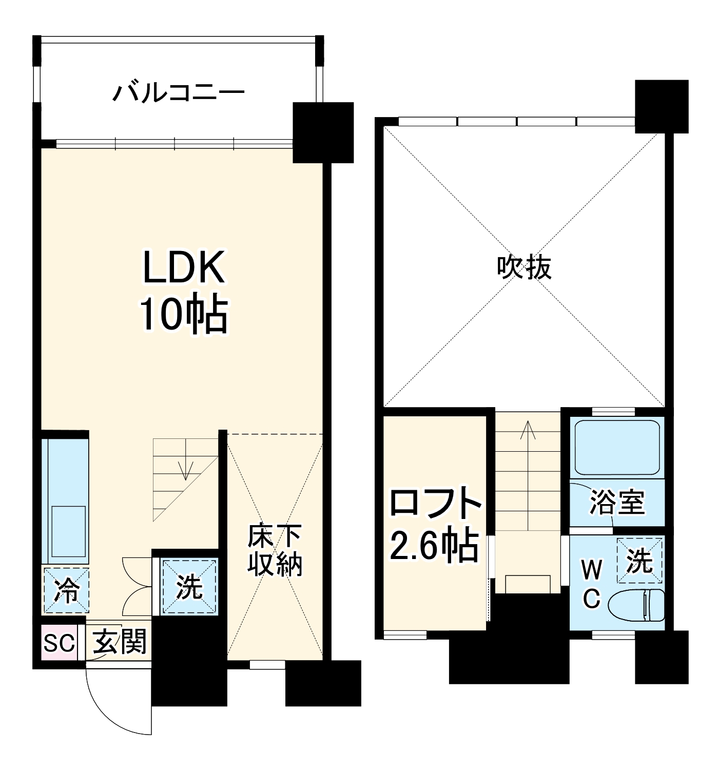ドゥーエ新丸子の間取り
