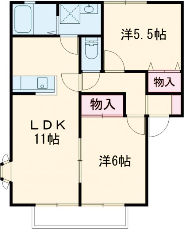 パナコート宇都宮東Bの間取り