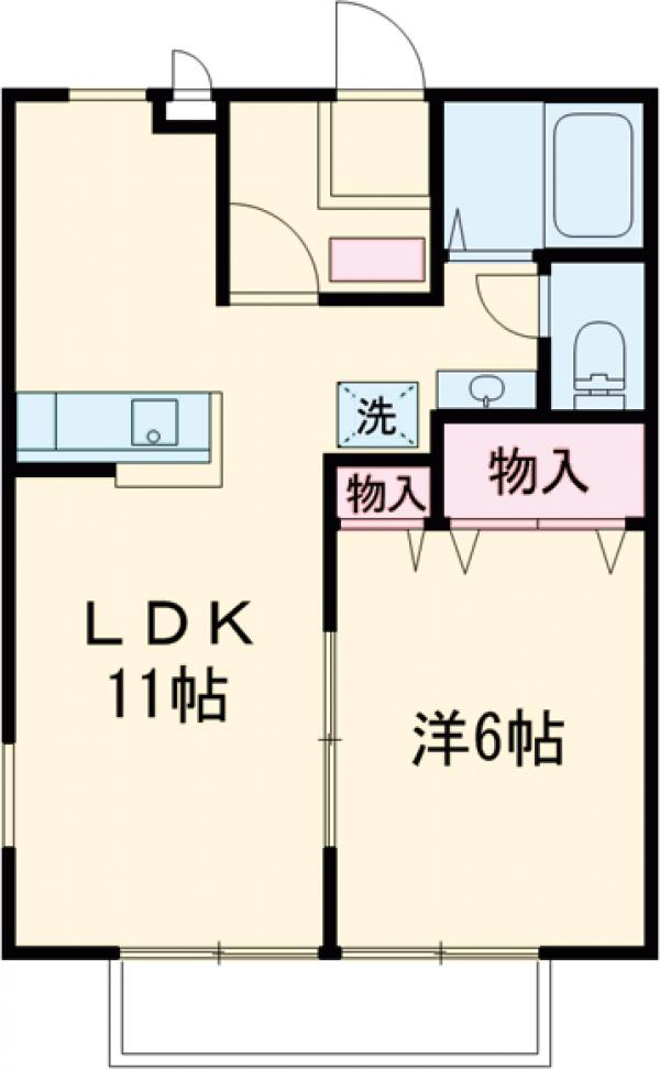 アリヴェール Aの間取り