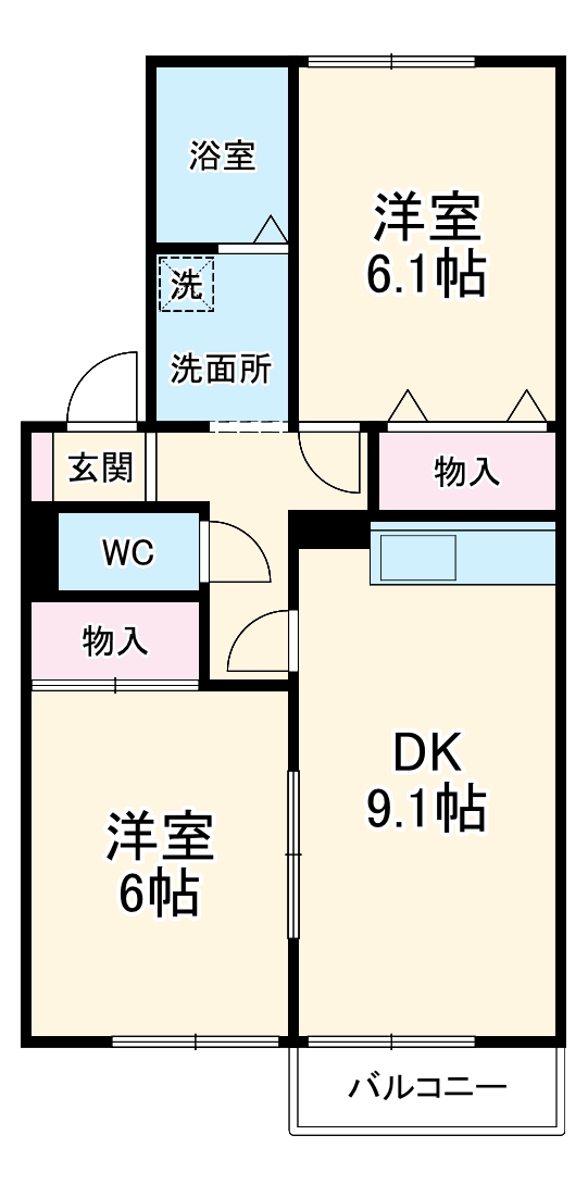 アネックス佃22 B棟の間取り