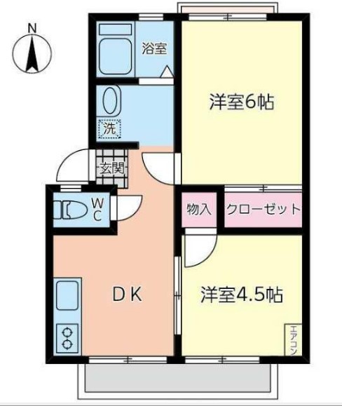 ユタカハイツＢ・101号室の間取り