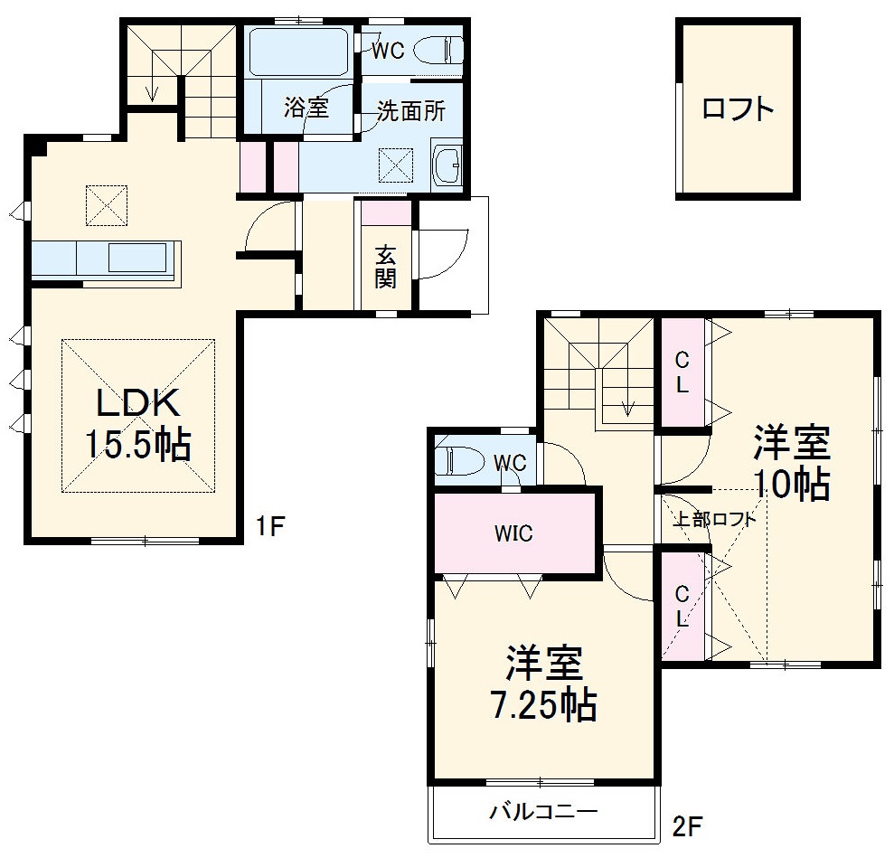 横山台1丁目貸戸建の間取り