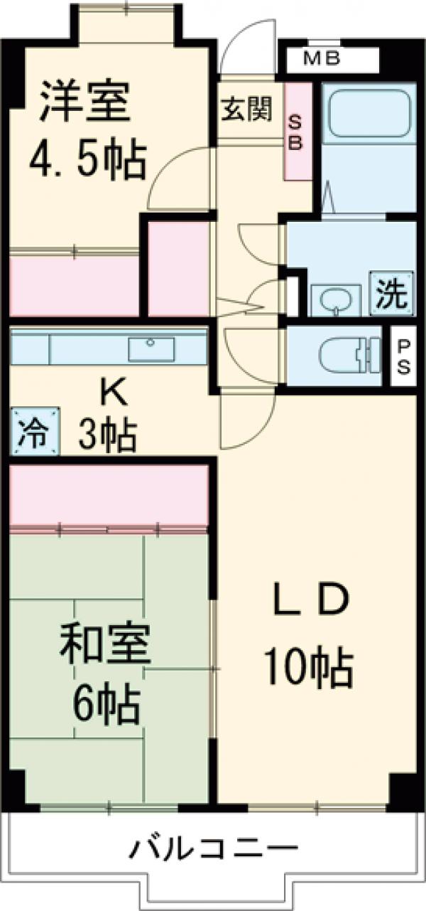 ソレアードまつばの間取り