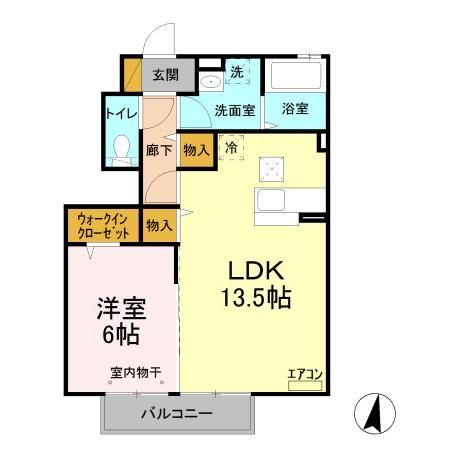 ソレアード Aの間取り