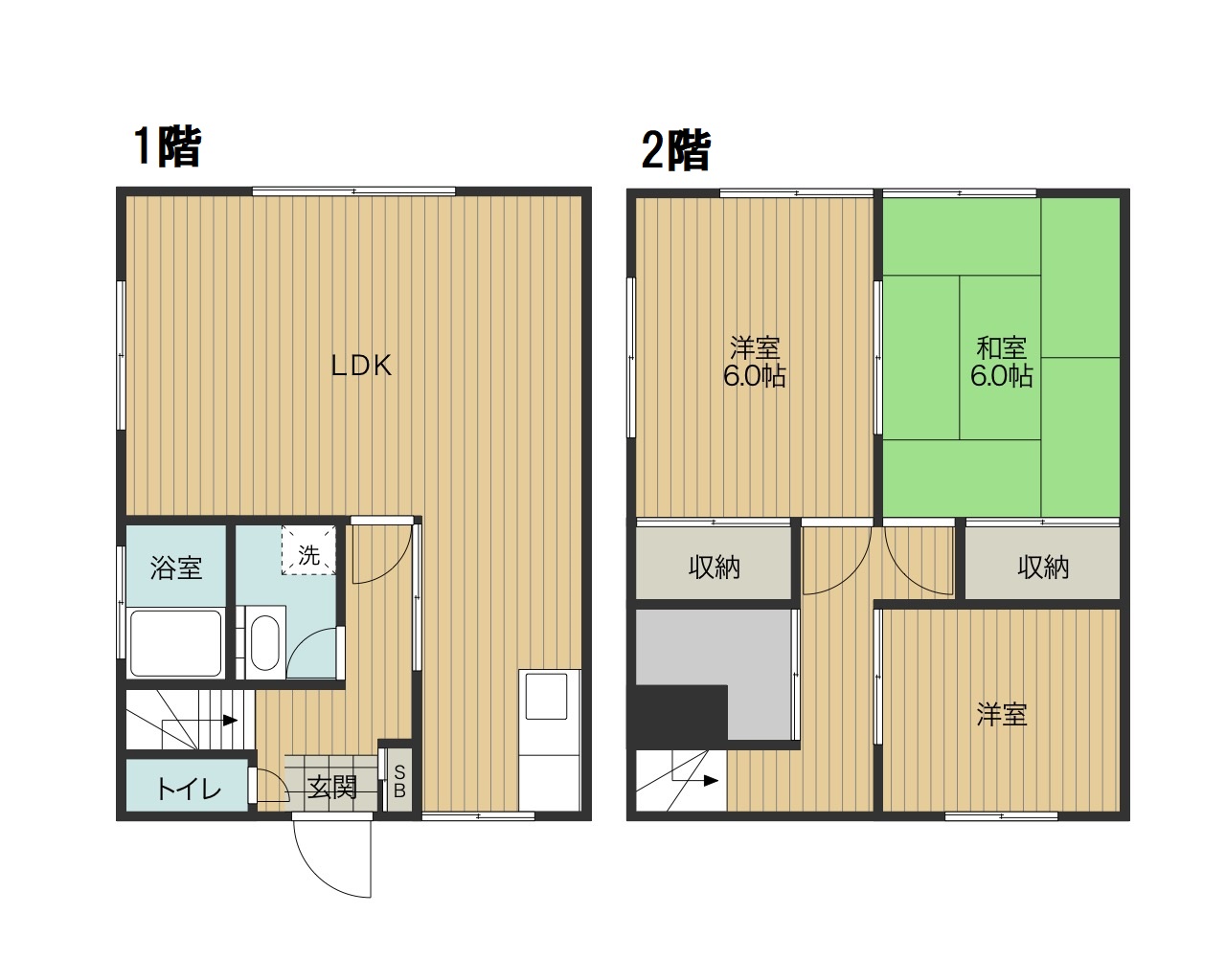穂谷野コーポの間取り