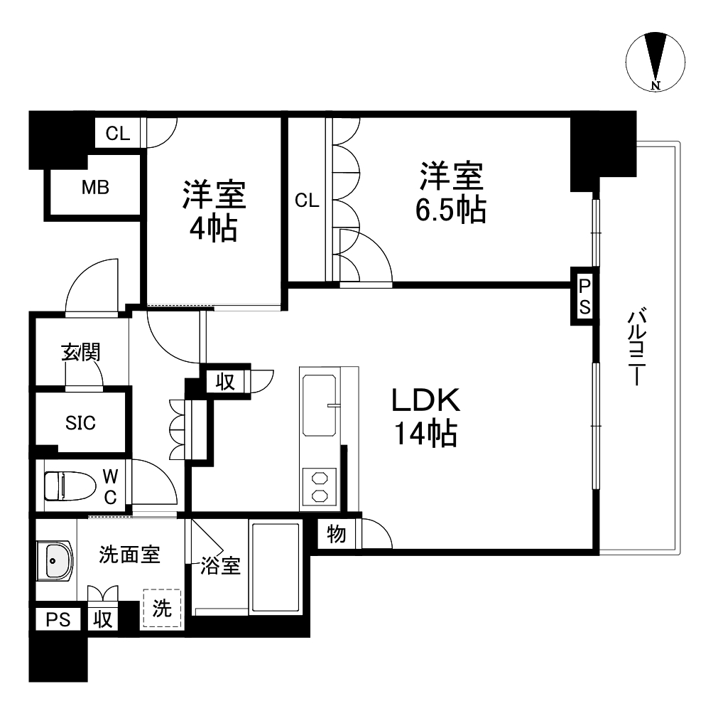 ウエリスタワー谷町四丁目の間取り