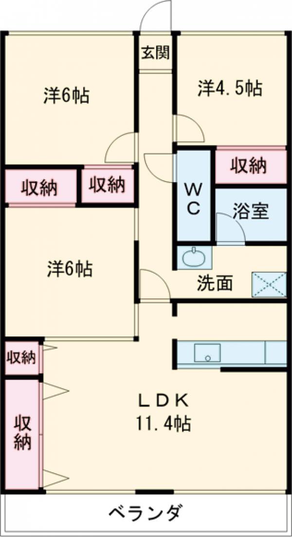 エクセレンス今泉の間取り